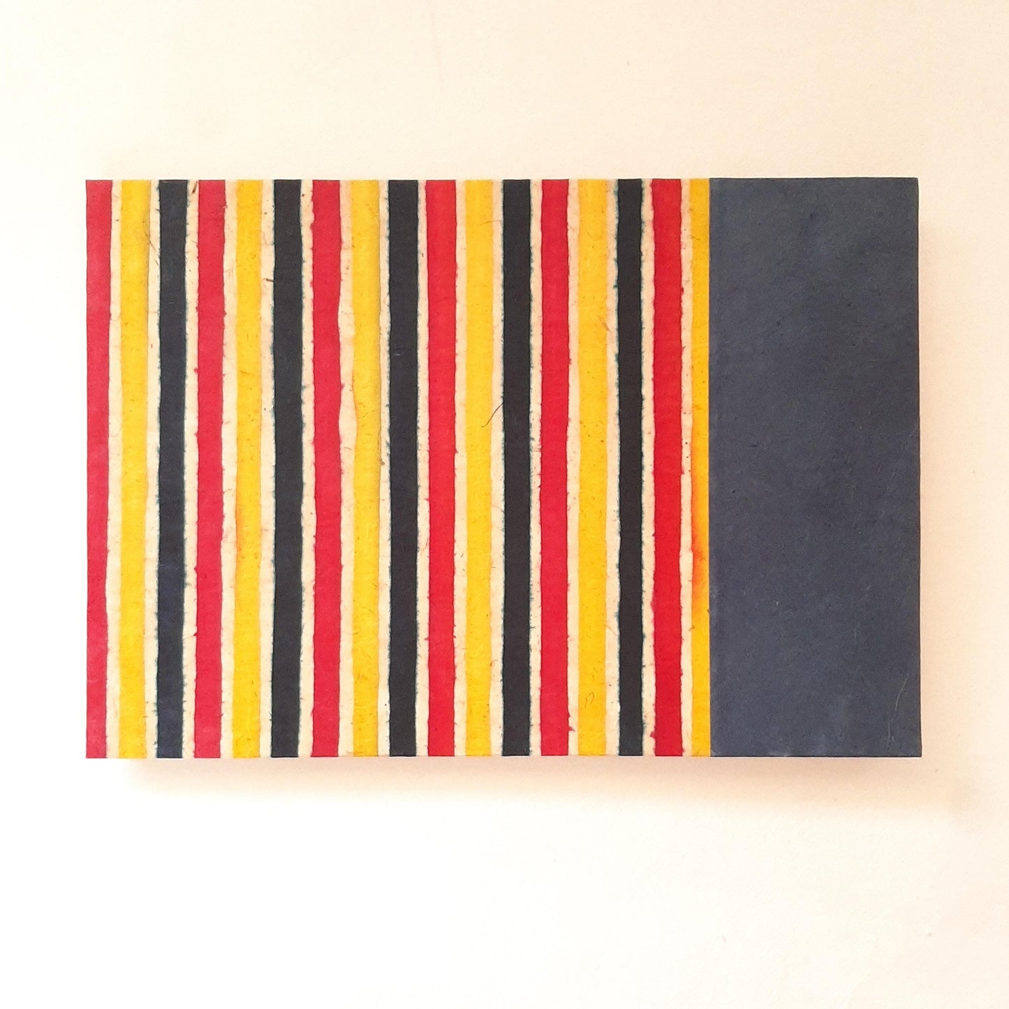 Taccuino grande per acquerello con righe batik multicolore