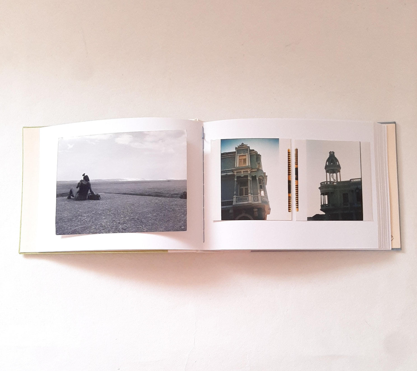 Album fotografico con acquarello floreale originale in copertina