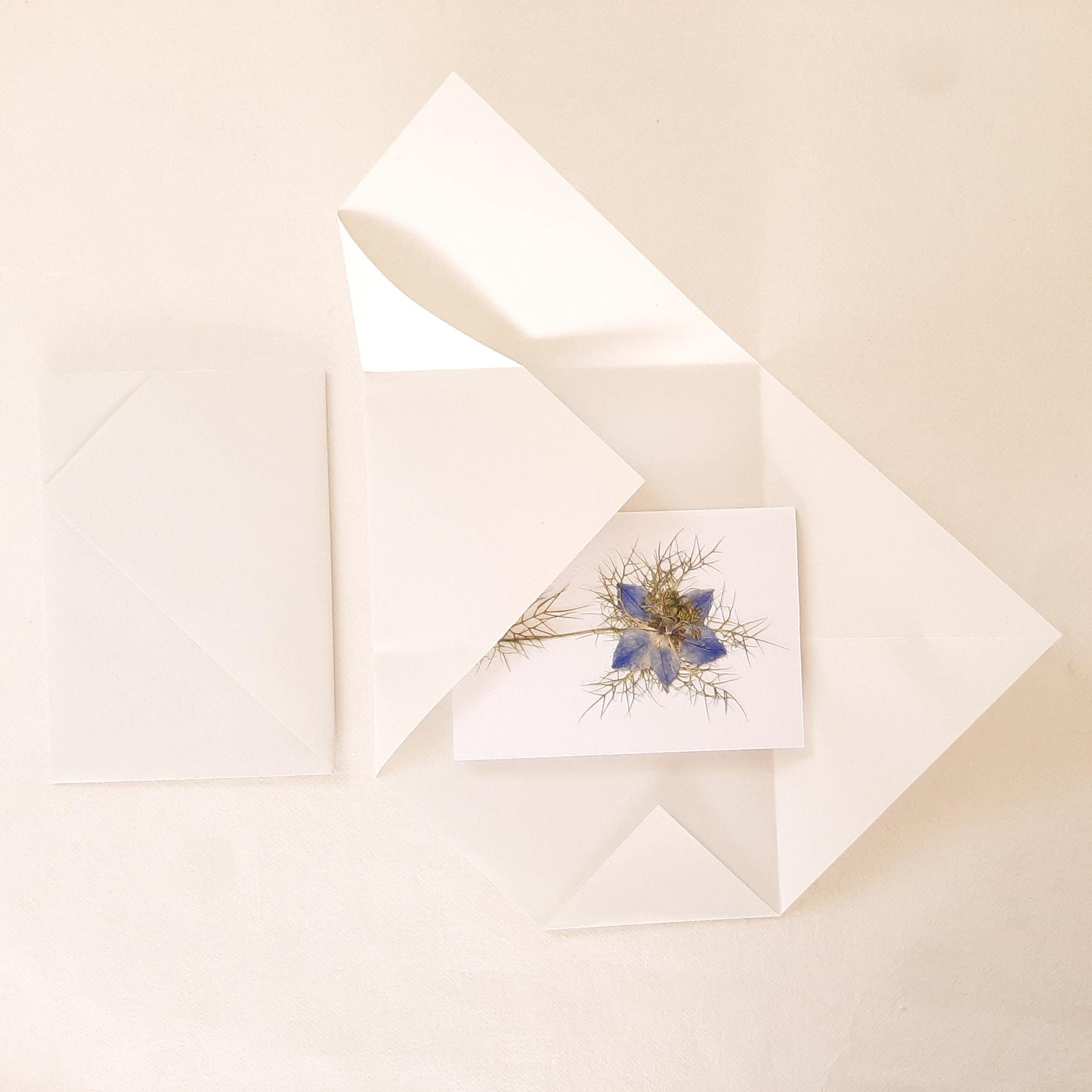 Set di tre biglietti floreali con busta con Lavanda e Acero Giapponese
