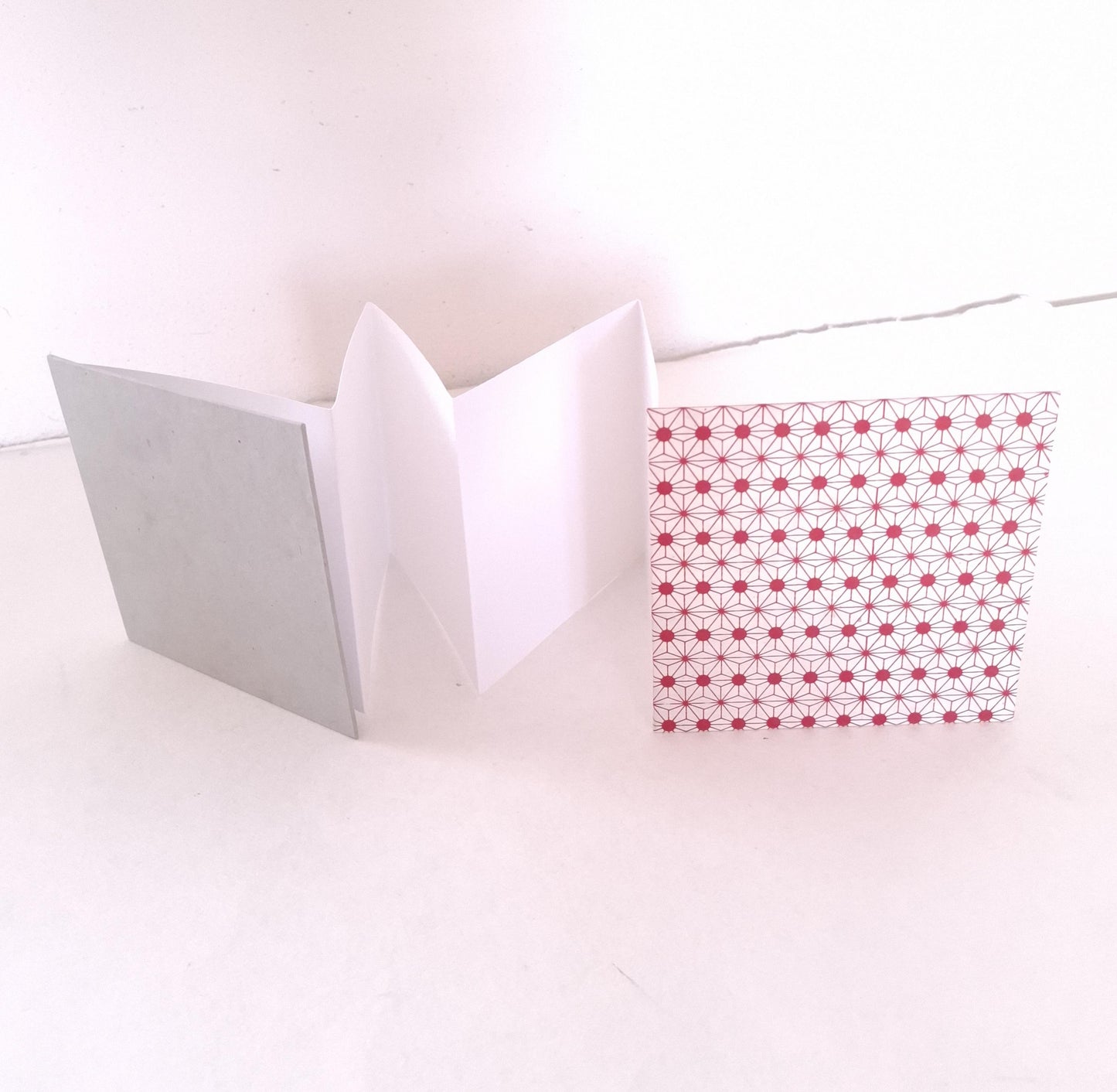 Mini album fotografico a fisarmonica con stelle Asanoha