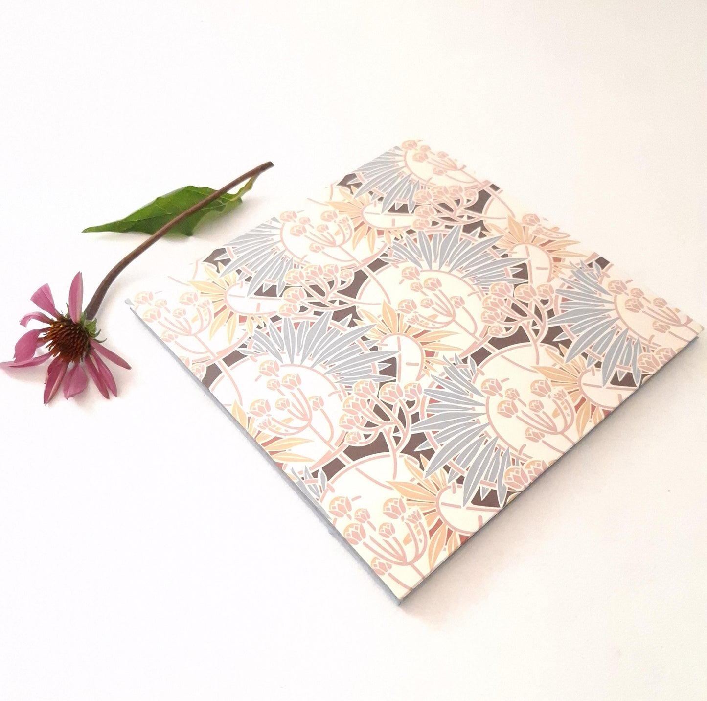 Leporello quadrato per foto 10x15 con fiori in stile Art Nouveau