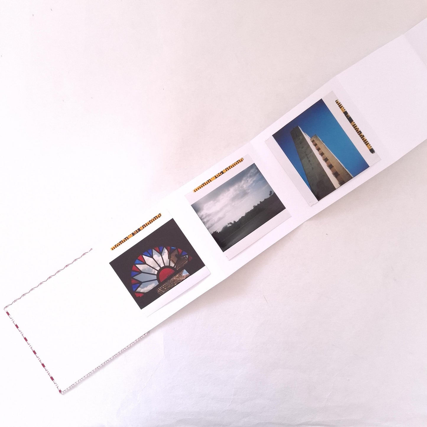 Mini album fotografico a fisarmonica con stelle Asanoha