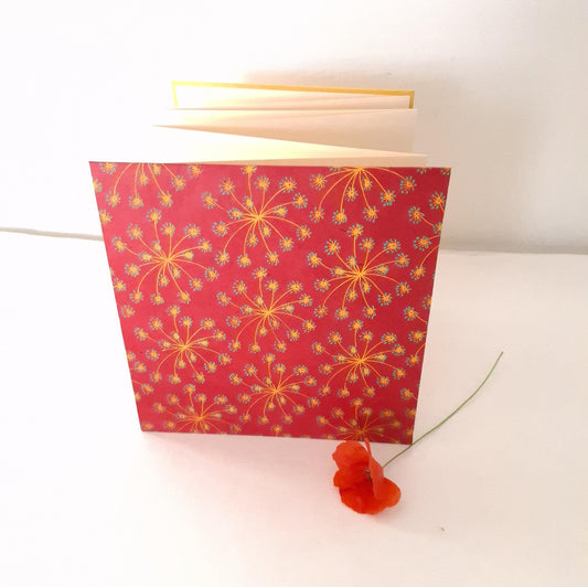 Album a fisarmonica quadrato con fiori di Carota Selvatica