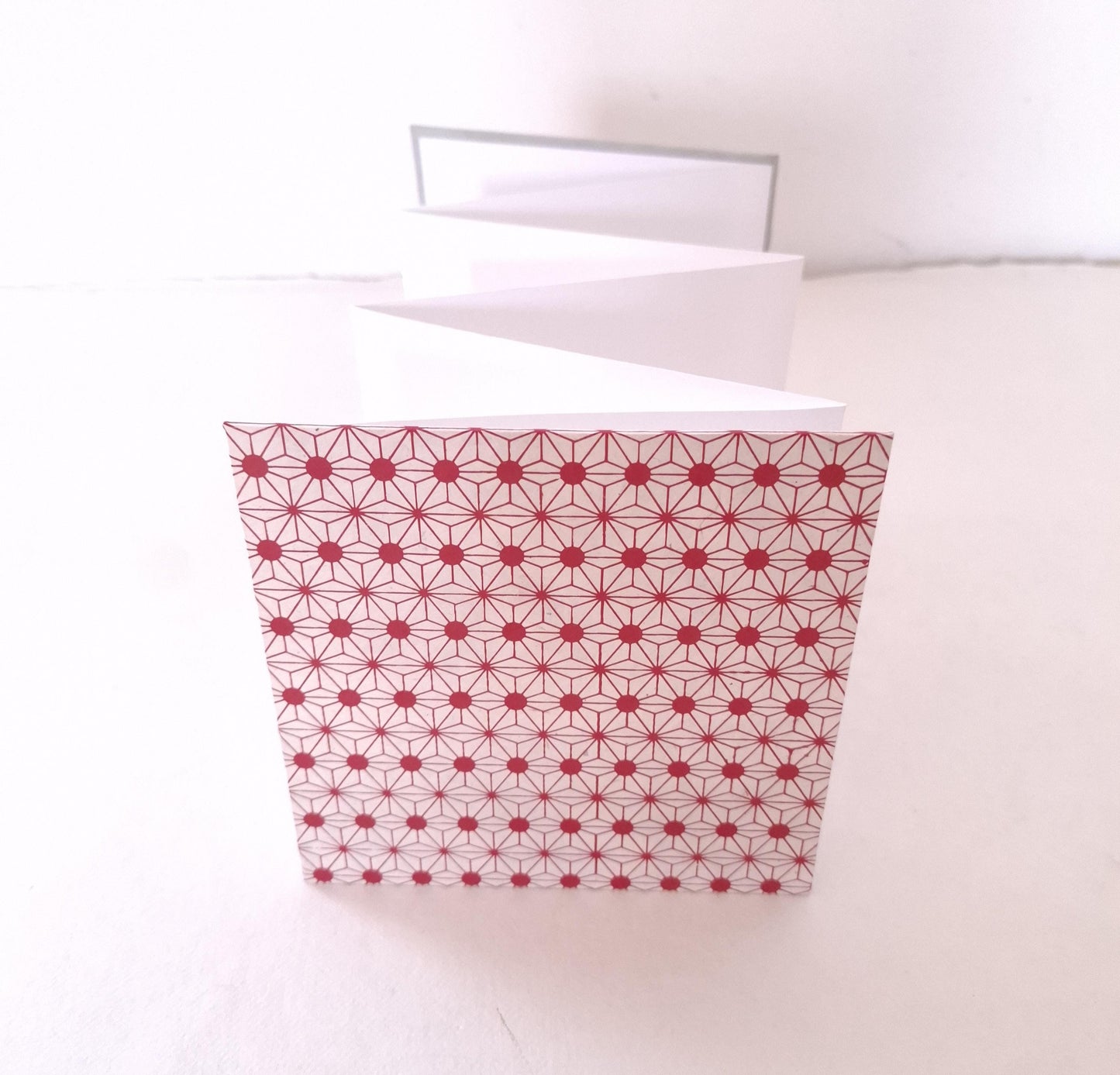 Mini album fotografico a fisarmonica con stelle Asanoha