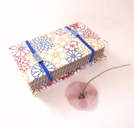Mini pressa per fiori con fodera in tessuto floreale Giapponese