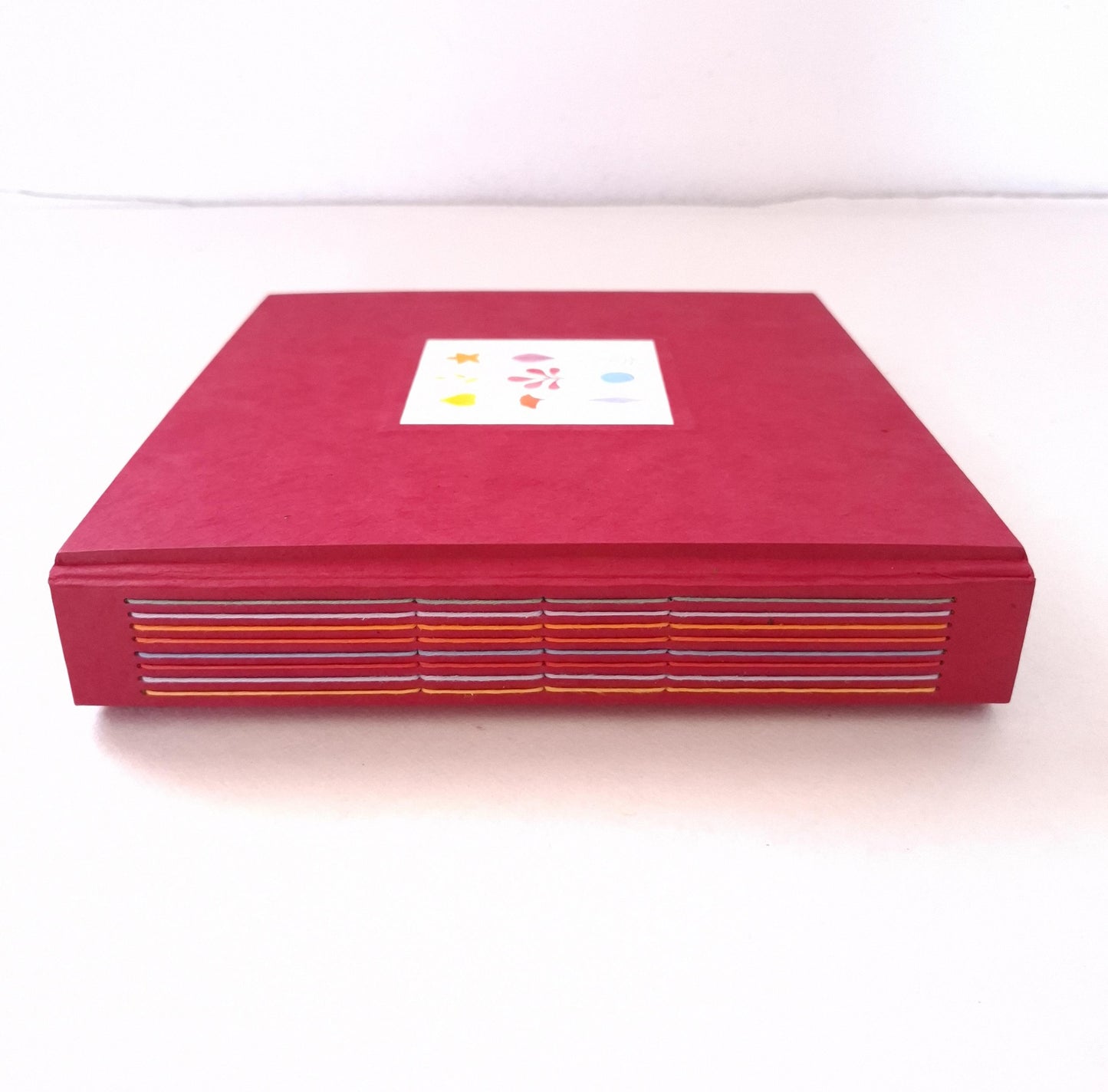 Album fotografico quadrato con acquerello originale di foglie