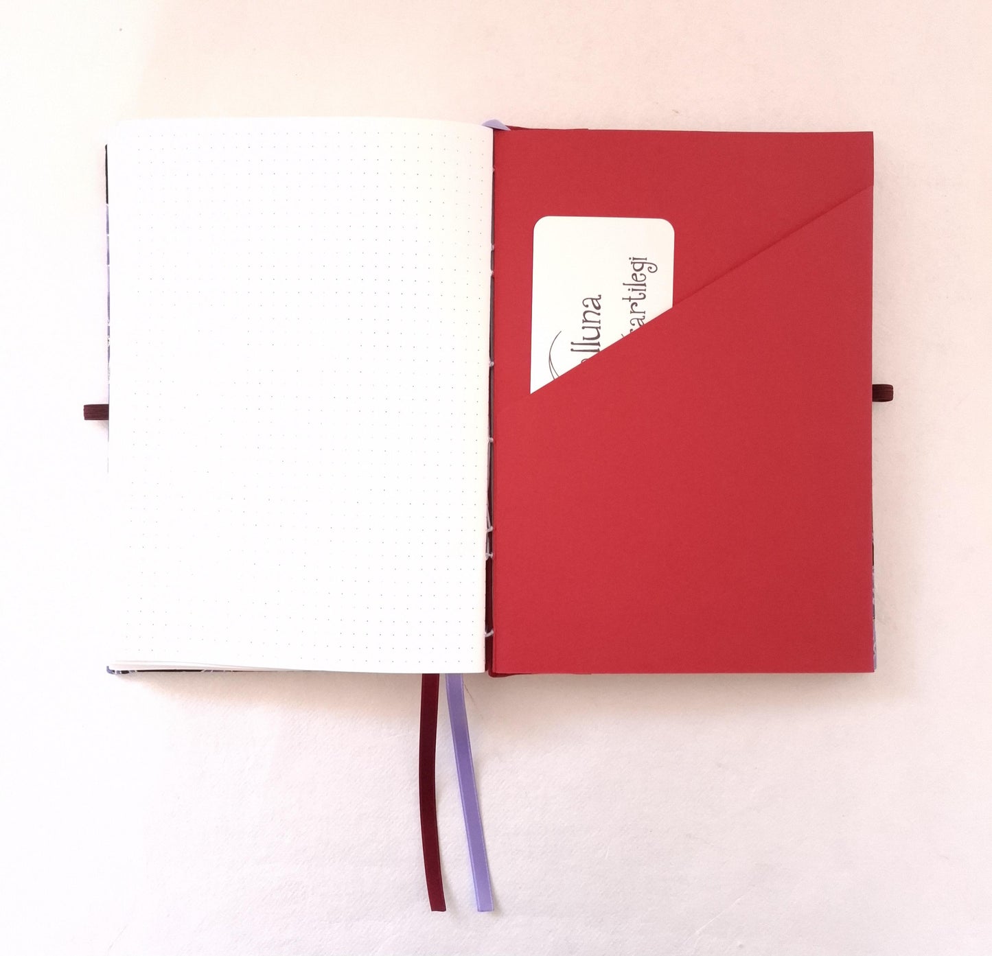 Diario A5 con pagine puntinate e tessuto floreale Giapponese