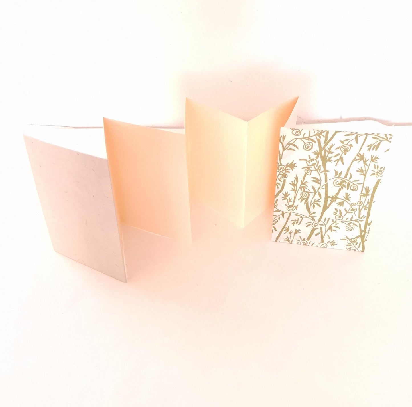 Album a fisarmonica rettangolare con stampa di foglie