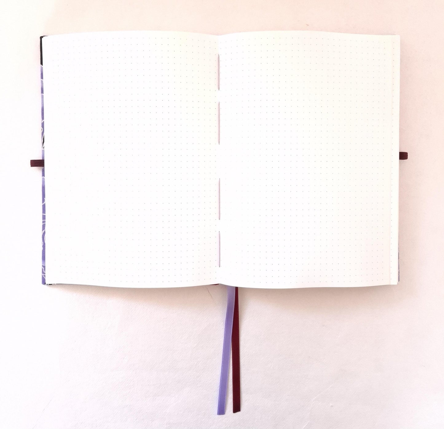 Diario A5 con pagine puntinate e tessuto floreale Giapponese