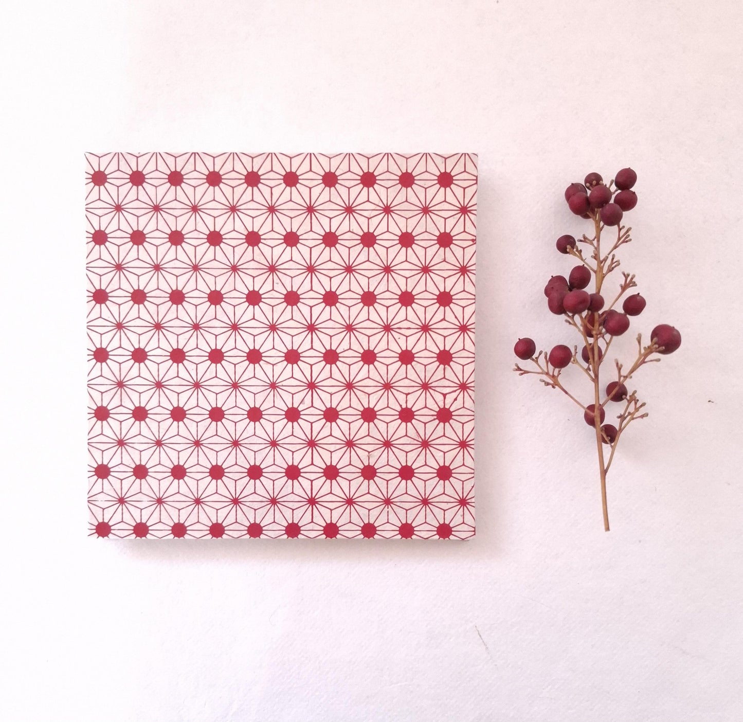 Mini album fotografico a fisarmonica con stelle Asanoha