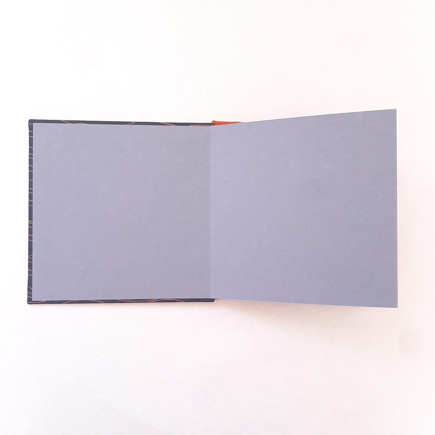 Mini album fotografico a fisarmonica in blu, oro e mandarino
