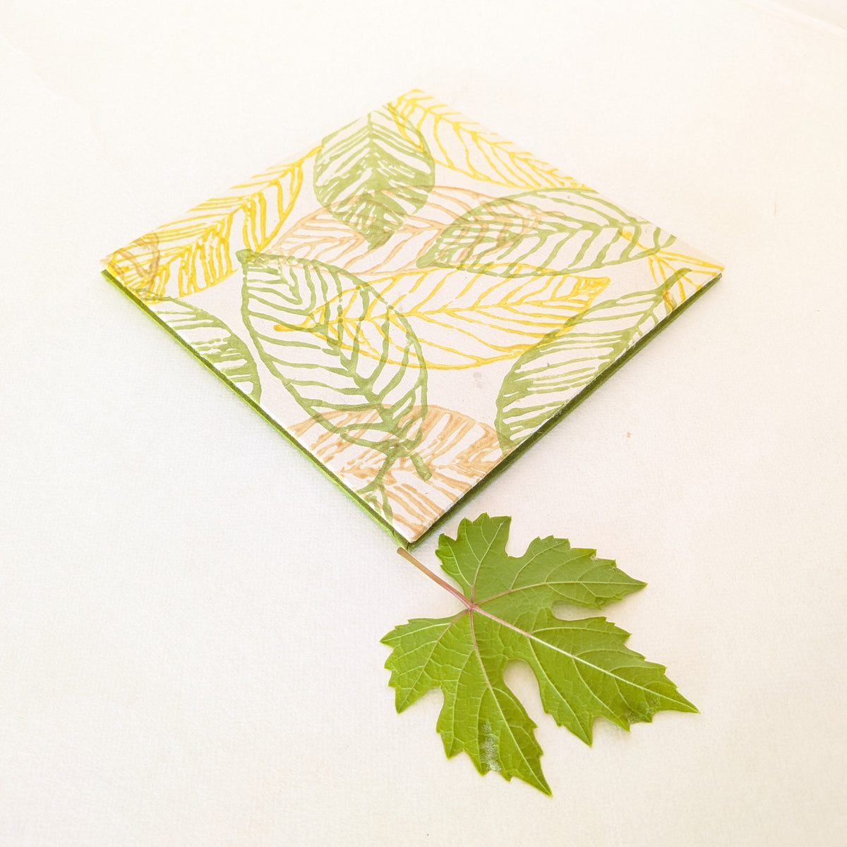 Album Leporello quadrato con foglie