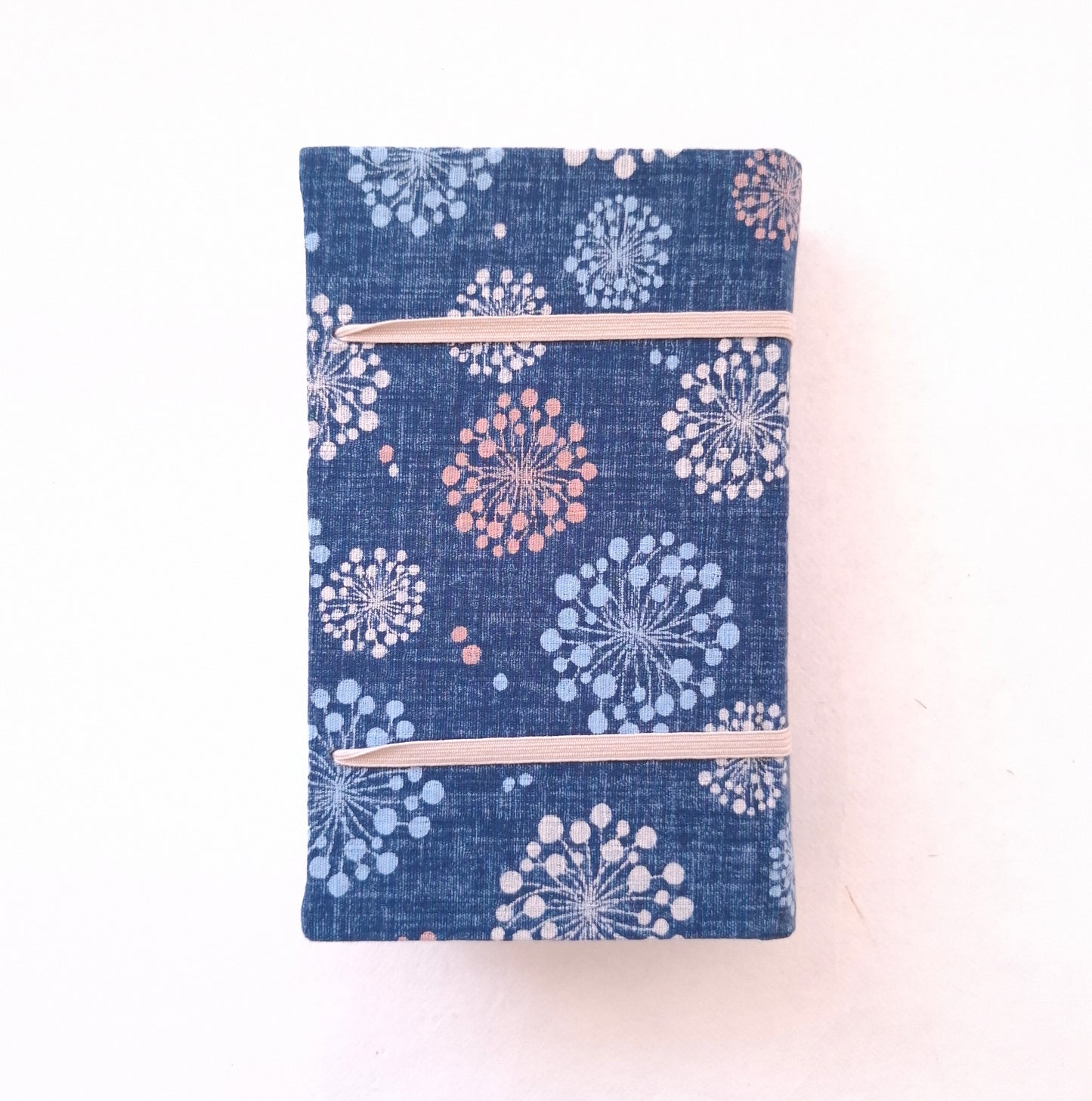Pressa per fiori da viaggio con fodera in tessuto floreale Giapponese blu
