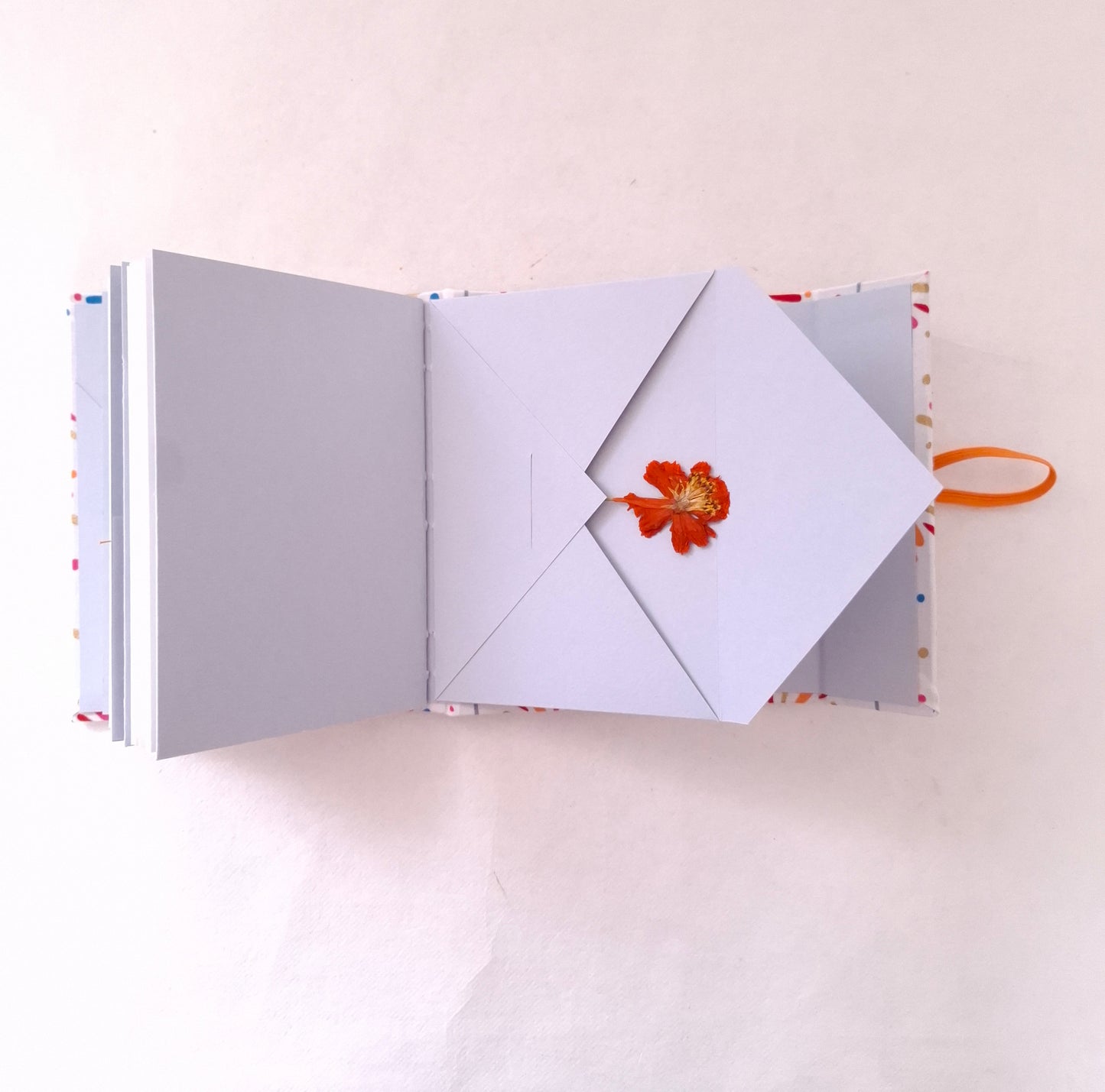 Diario di Viaggio in tessuto Giapponese con hanabi multicolore