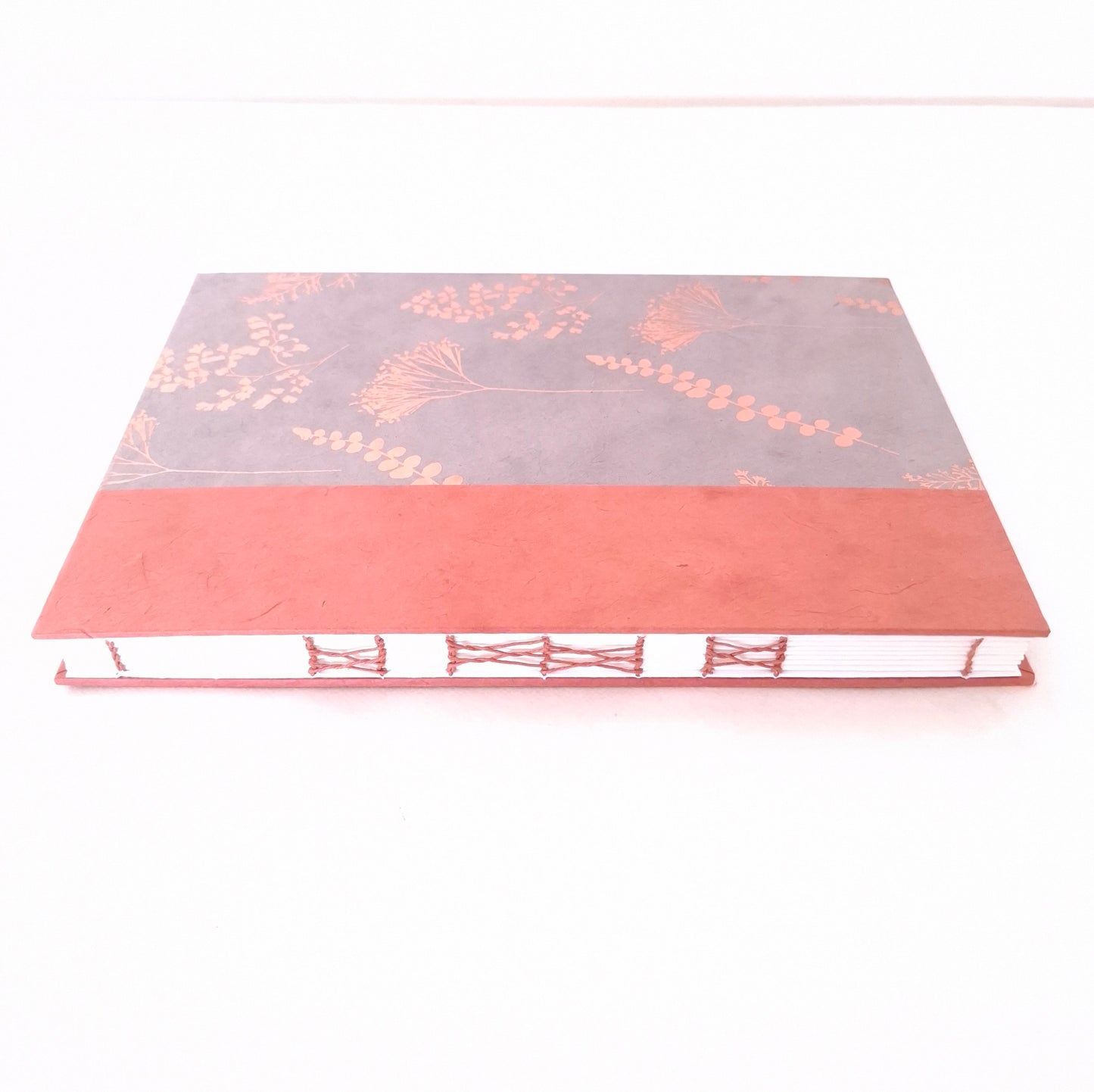 Carnet per acquerello grande in malva e oro rosa