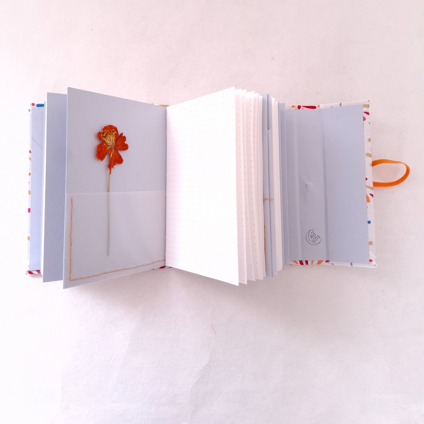 Diario di Viaggio in tessuto Giapponese con hanabi multicolore