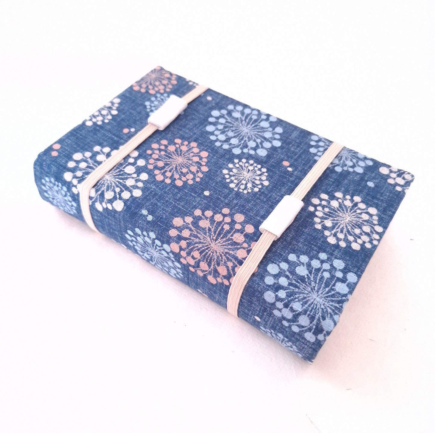 Pressa per fiori da viaggio con fodera in tessuto floreale Giapponese blu