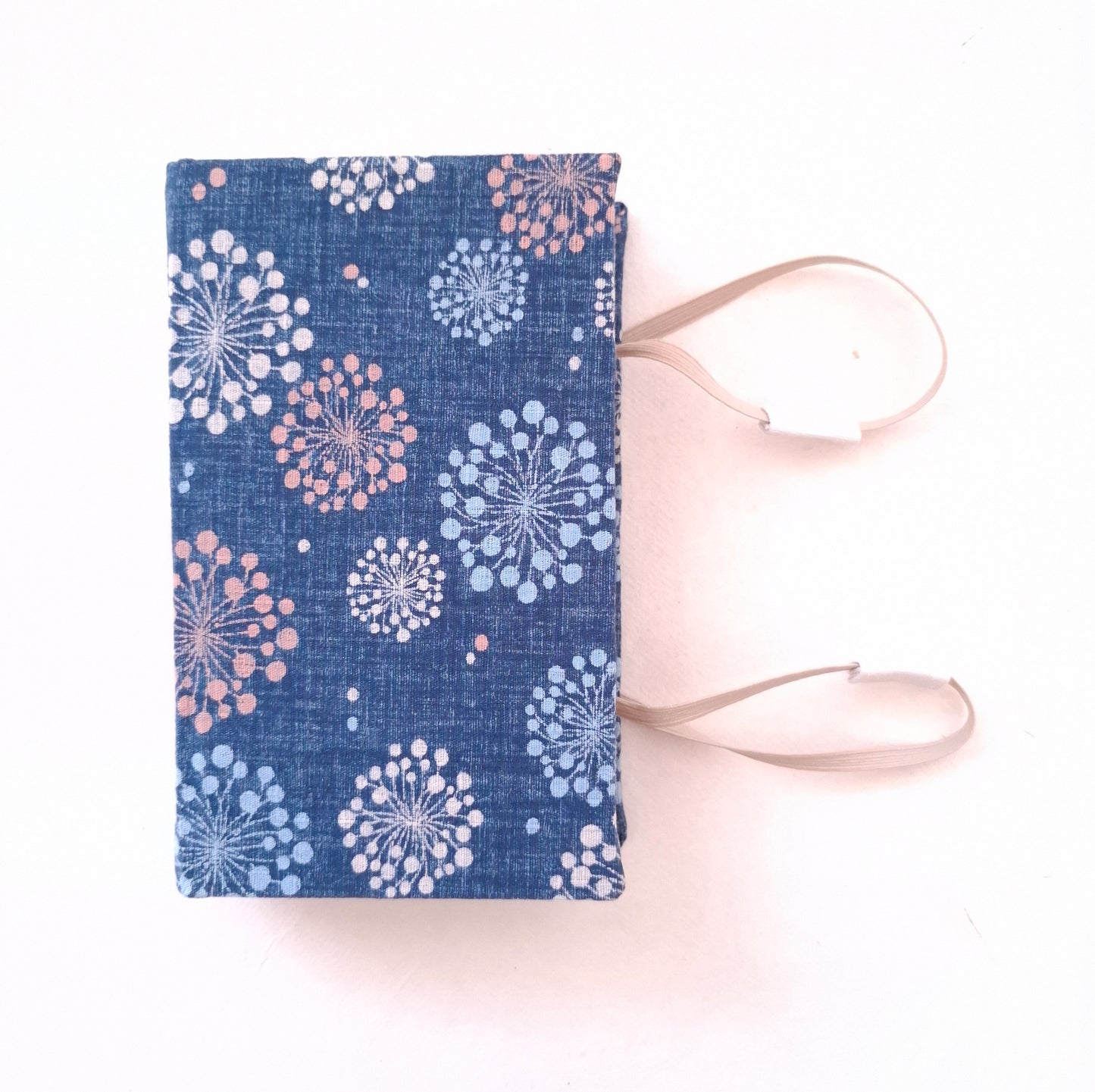 Pressa per fiori da viaggio con fodera in tessuto floreale Giapponese blu