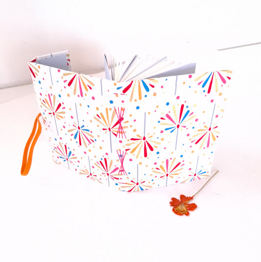 Diario di Viaggio in tessuto Giapponese con hanabi multicolore