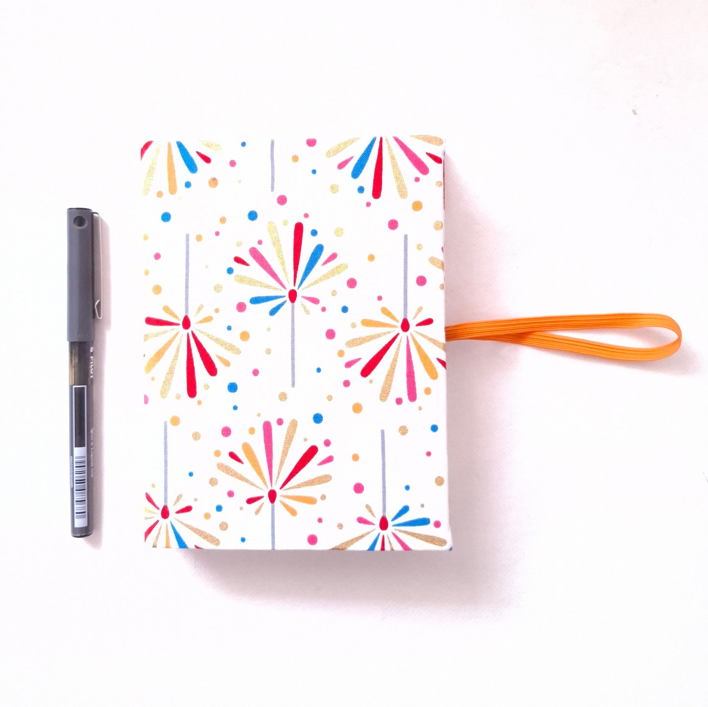 Diario di Viaggio in tessuto Giapponese con hanabi multicolore
