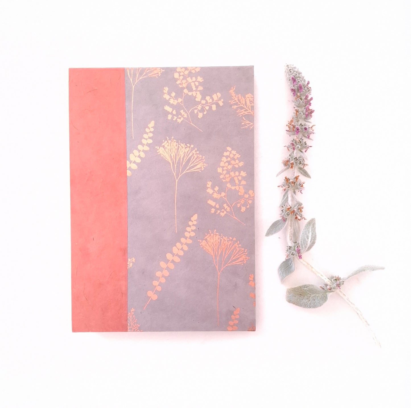 Carnet per acquerello grande in malva e oro rosa