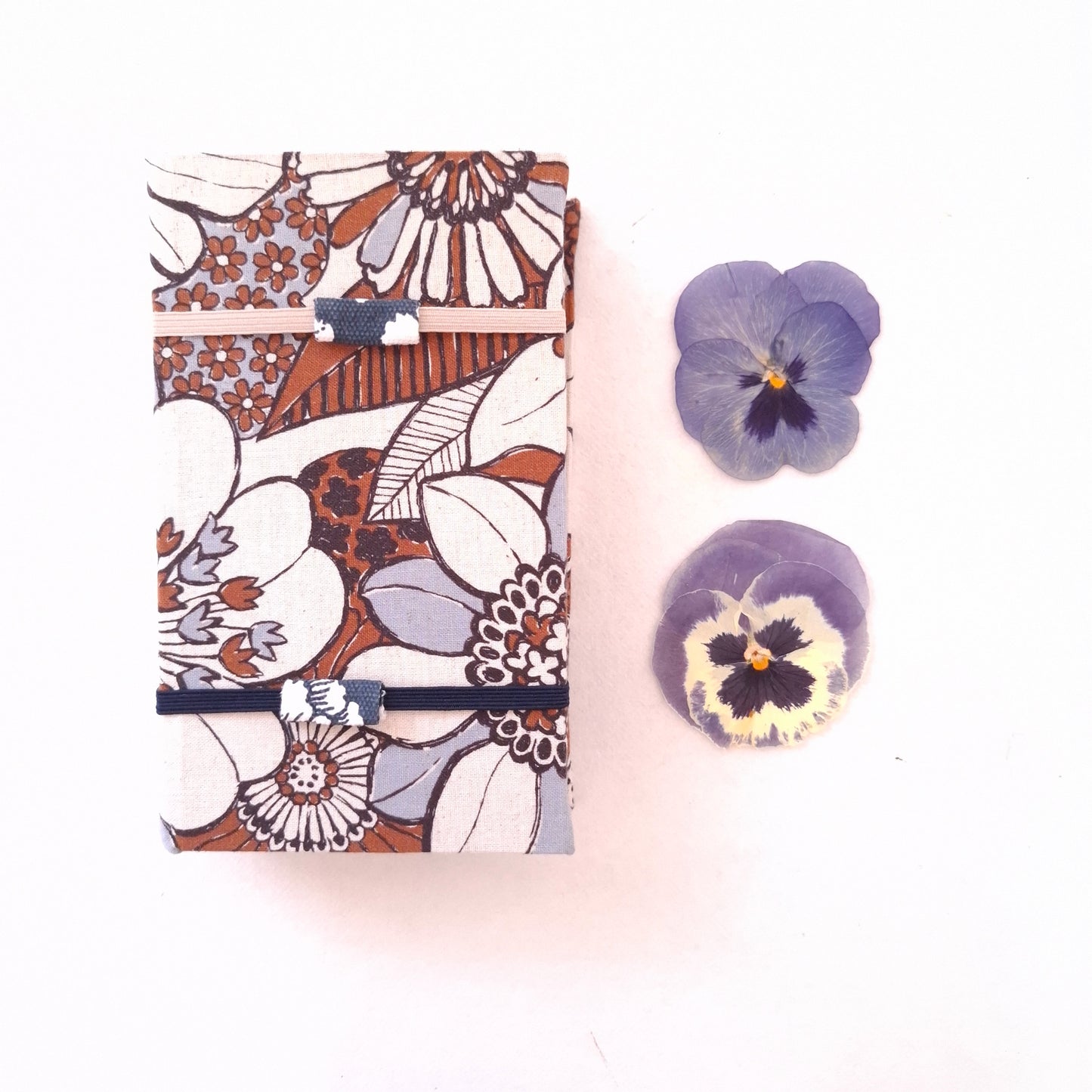 Mini pressa per fiori con fodera in tessuto floreale Giapponese